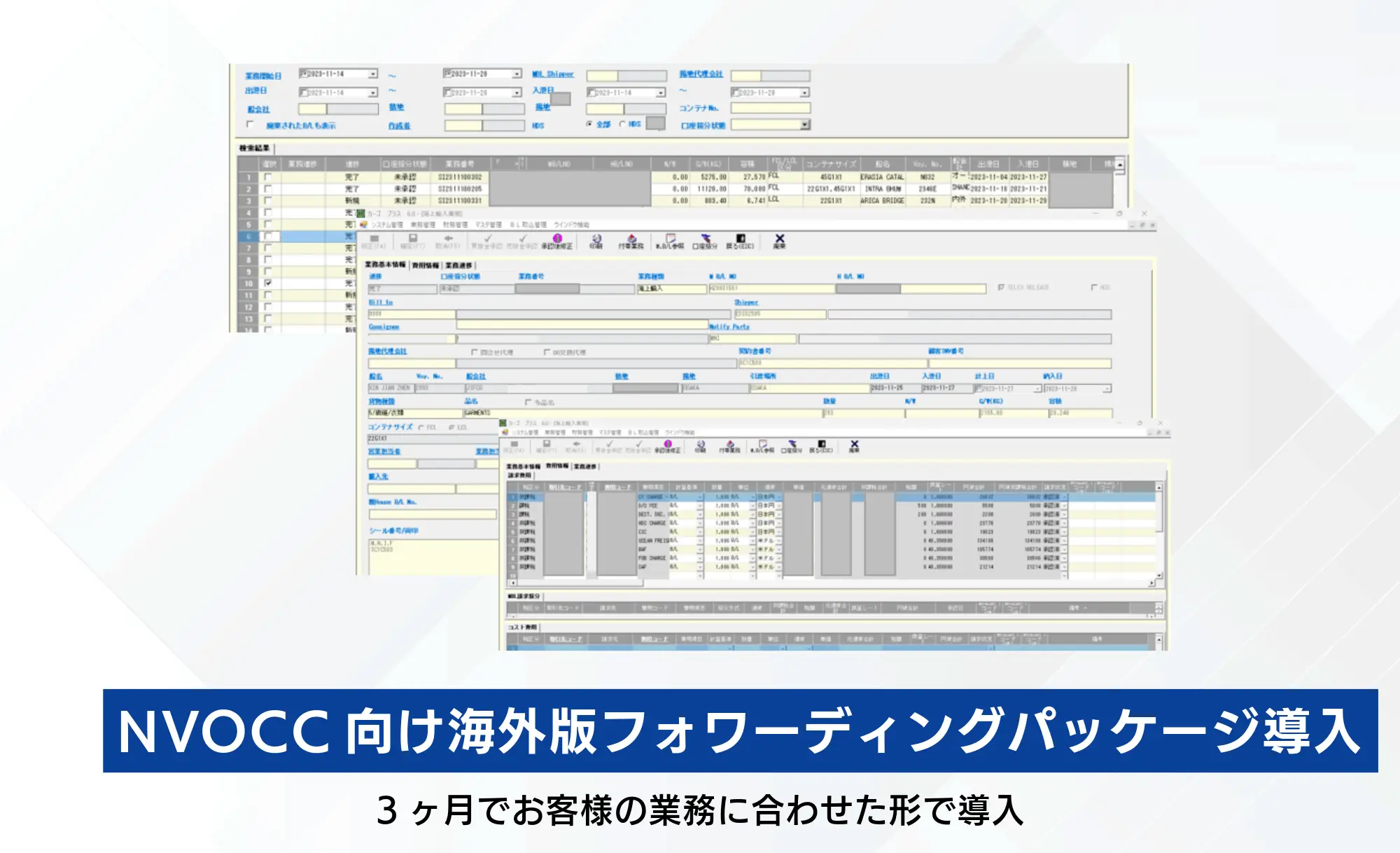 NVOCC(非船舶運行事業者)向け海外版フォワーディングパッケージ導入